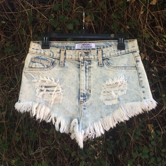 High waisted shorts light wash Foreign Exchange