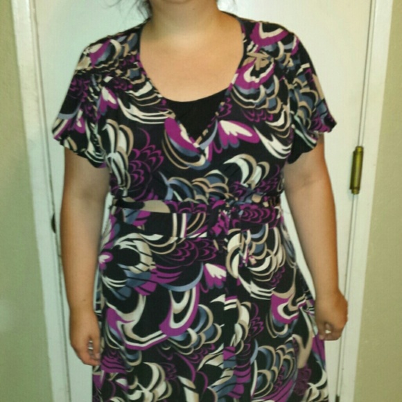 Swirl print aline dress