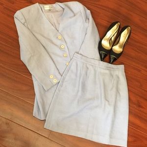 Baby blue blazer and skirt for sale