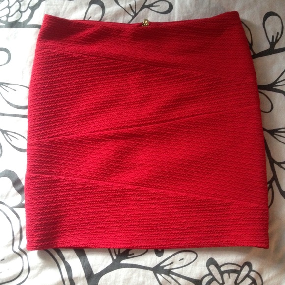 Red Bandage Tube Skirt