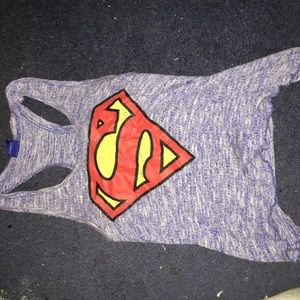 Knit blue superman tank