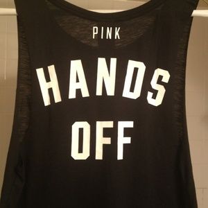 Hands off Pink tank