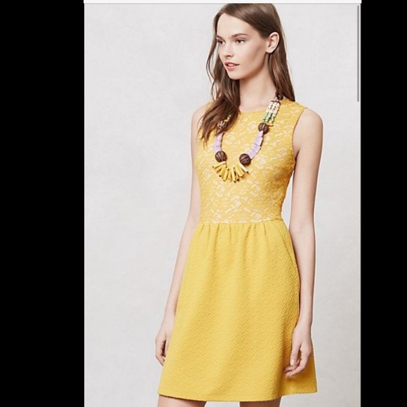 Yellow Anthropology dress