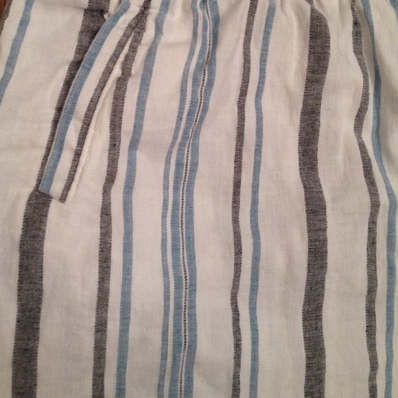 LOFT Striped Linen Skirt - Picture 2 of 3