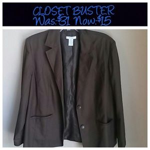 Medium Brown Dress Barn Blazer Size 16