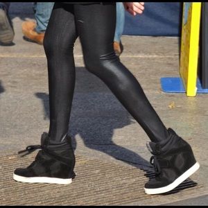 Black Wedge Sneakers