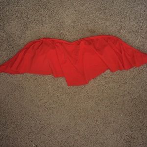 Orange bandeau bathing suit top