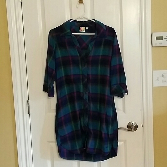 Flannel mini dress