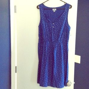 Polka dot royal blue dress