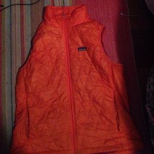 Patagonia Diamond puff vest. Orange