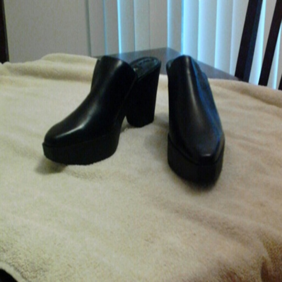 Leather Slip-On Heels
