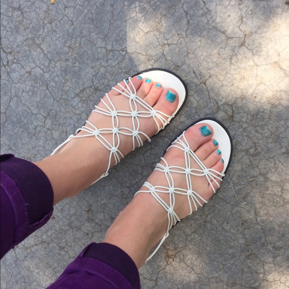 White, Strap Sandles