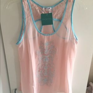 Pink & Blur Marineblu Tank
