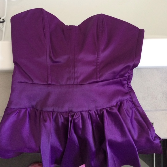 Cute Bebe Short Purple Dress - Picture 3 of 4