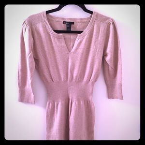 MANGO nude sweater dress