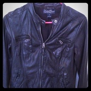 Genuine leather lucky brand jacket