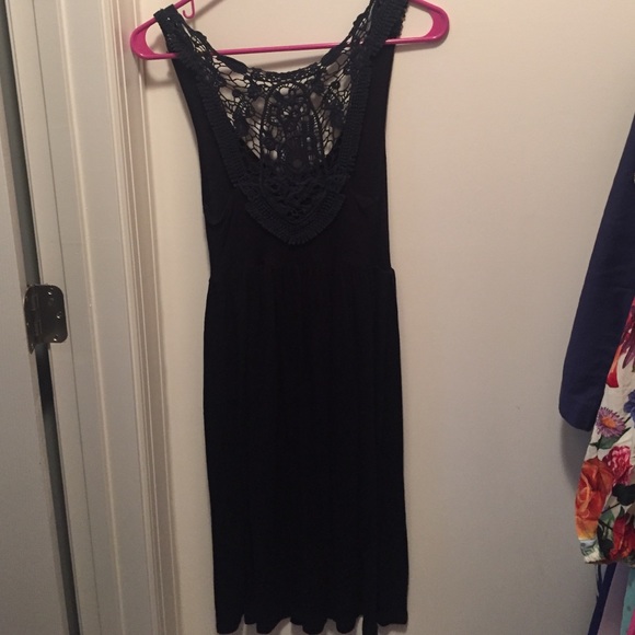 Navy cotton dress - Picture 2 of 3