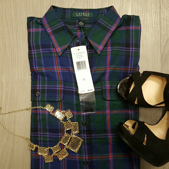 Ralph Lauren Tops - NWT: Ralph Lauren Plaid Button Down (Firm)