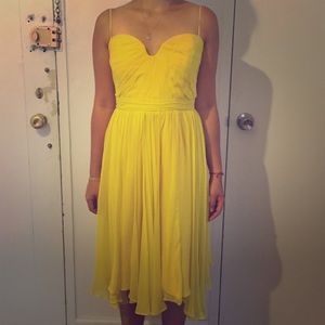 Foley + Carina silk chiffon spaghetti strap dress