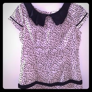 Blouse in black and nude from Modcloth