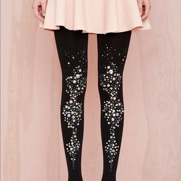 Nasty Gal Rhinestone Tights