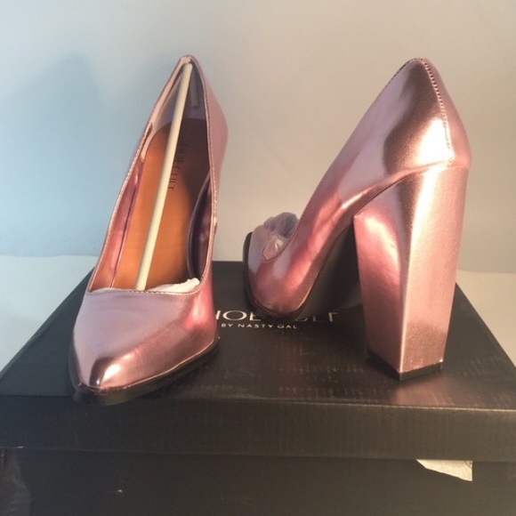 Nasty Gal Shoes - Shiny Pink Heels
