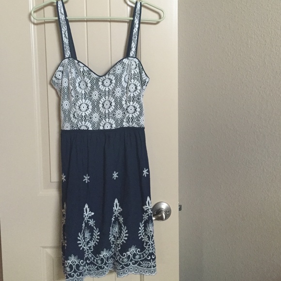 Rue 21 navy blue sun dress