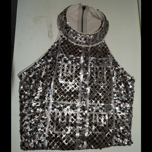 Sequined halter blouse. Worn once.