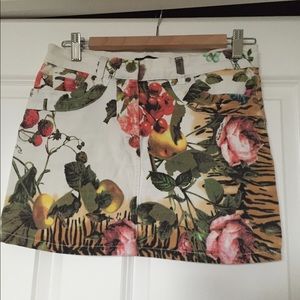 Roberto Cavalli denim mini skirt