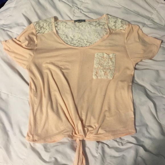 Pink w/ white lace top - Picture 1 of 2