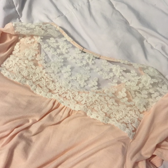 Pink w/ white lace top - Picture 2 of 2