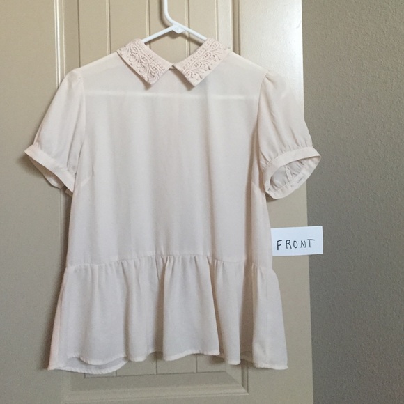Forever 21 sheer pastel pink blouse