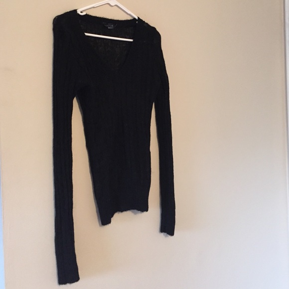Black wool sweater