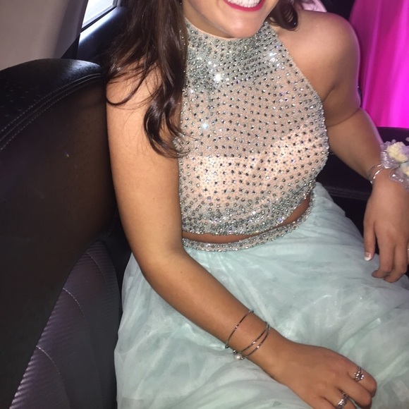 Sherri hill two piece real prom dress - Picture 2 of 4