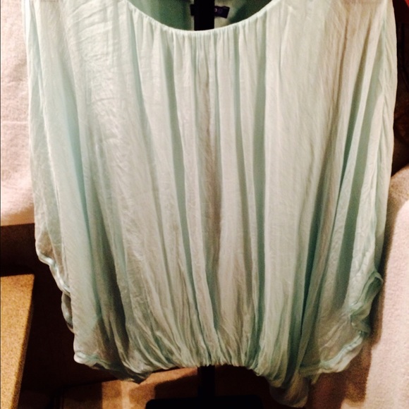 ✳️BUNDLED✳️ Mint Green Kimono sleeve Top - Picture 4 of 4