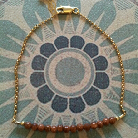 Beautiful Mini Goldstone gemstone bracelet