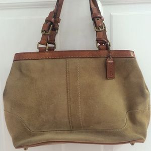 Brown coach bag.