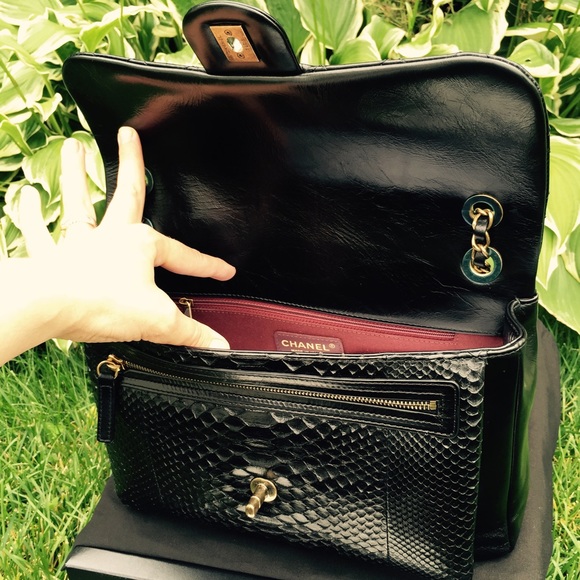 Sold on eBay CHANEL Jumbo Python - Picture 3 of 4