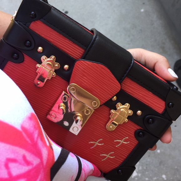 Handbags - Mini trunk clutch in Red