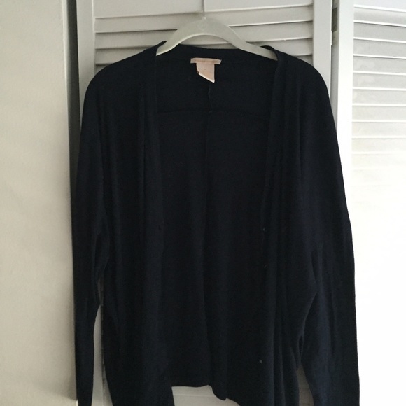 navy cardigan