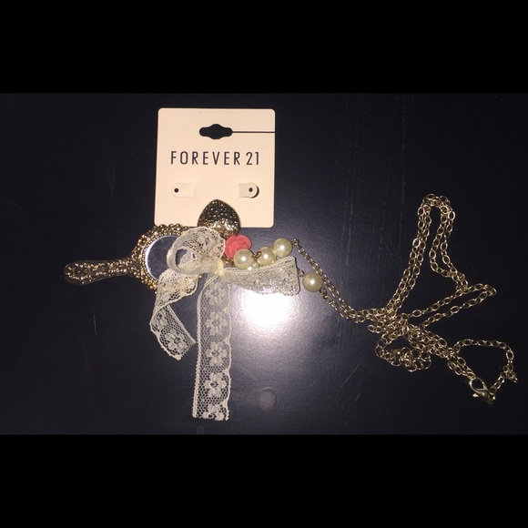 Forever 21 mirror necklace