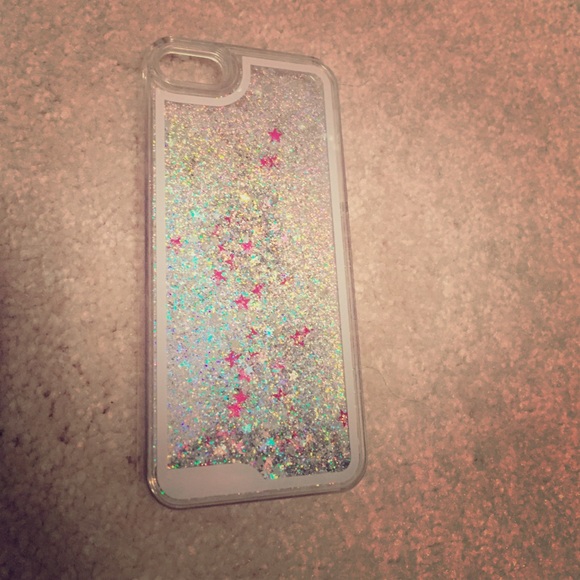 Glitter quicksand iPhone 5 case silver 💞