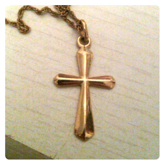 gold cross necklace