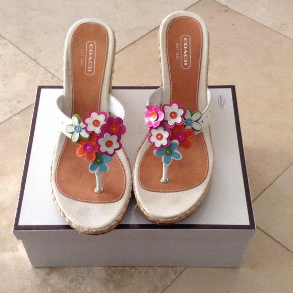 Coach wedged sandals