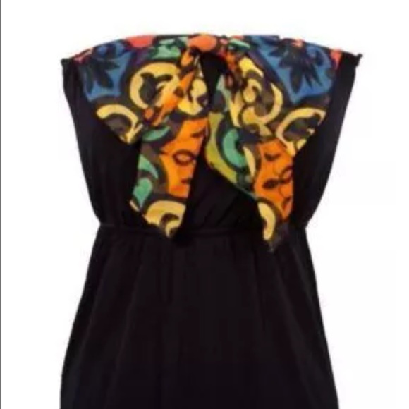 Anthropologie Judith March  Navy Color Bow Dress