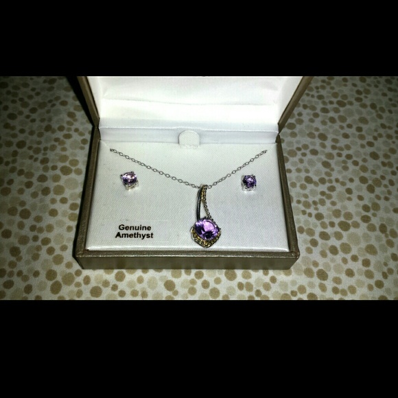 Sterling Silver Amethyst  Set