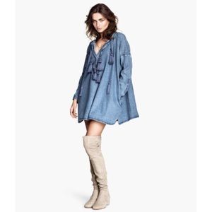 Taking Offers✨ Denim Twill Tassel Tunic