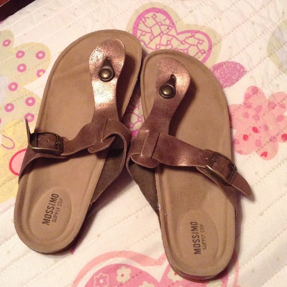 Gold Straps Mossimo sandals