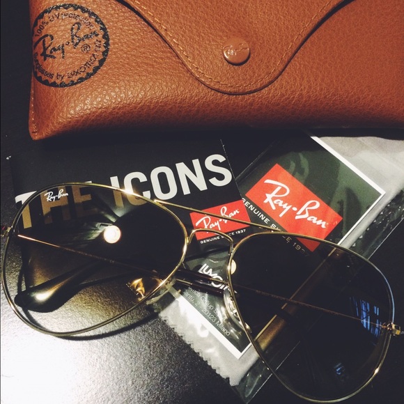 Ray-ban aviator sunglasses-Brown