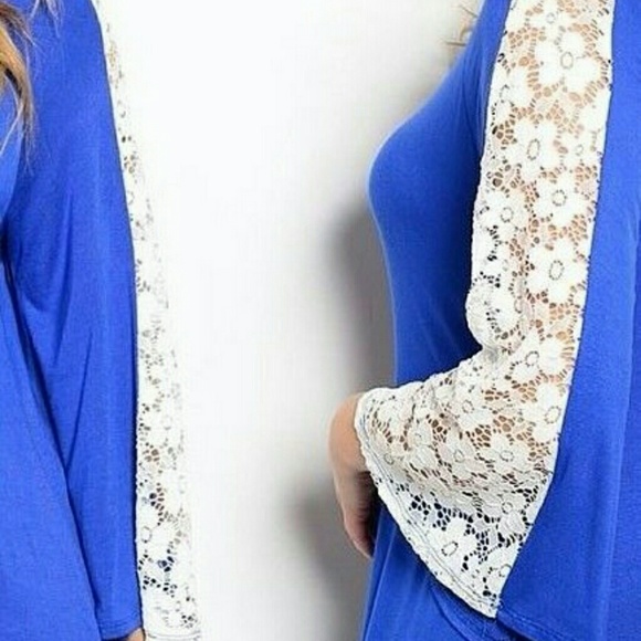 Plus size tunic top blouse t-shirt Sexy crochet - Picture 3 of 3